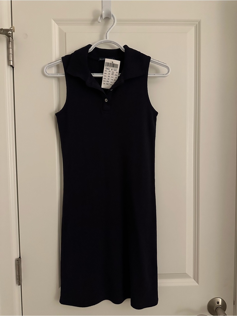 Brandy Melville Sleeveless Navy Polo Dress